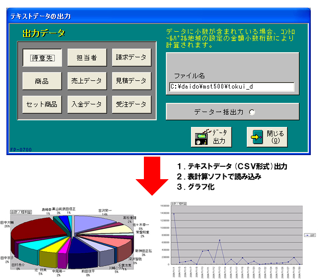 EXCEL出力機能